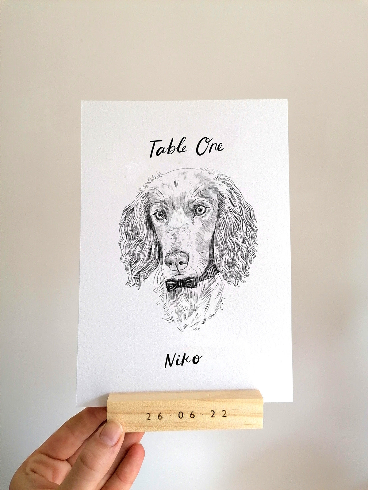 Pet Portrait Table Numbers