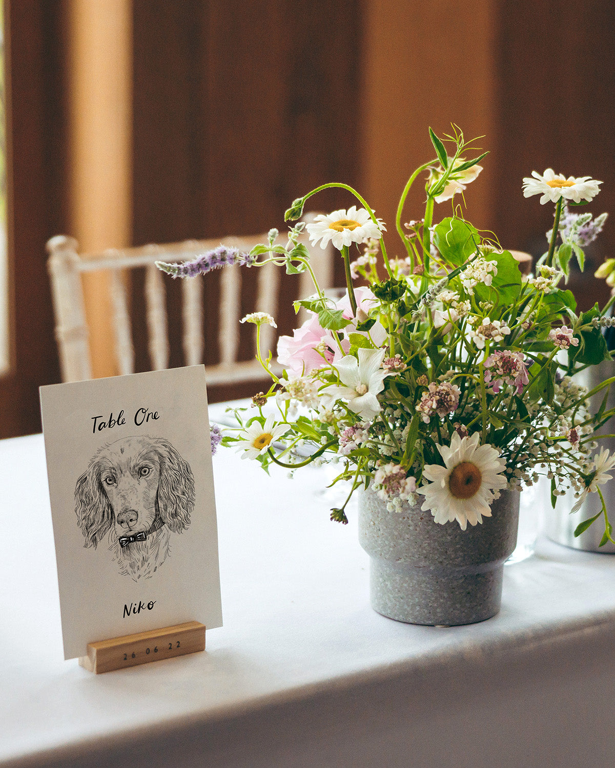 Pet Portrait Table Numbers