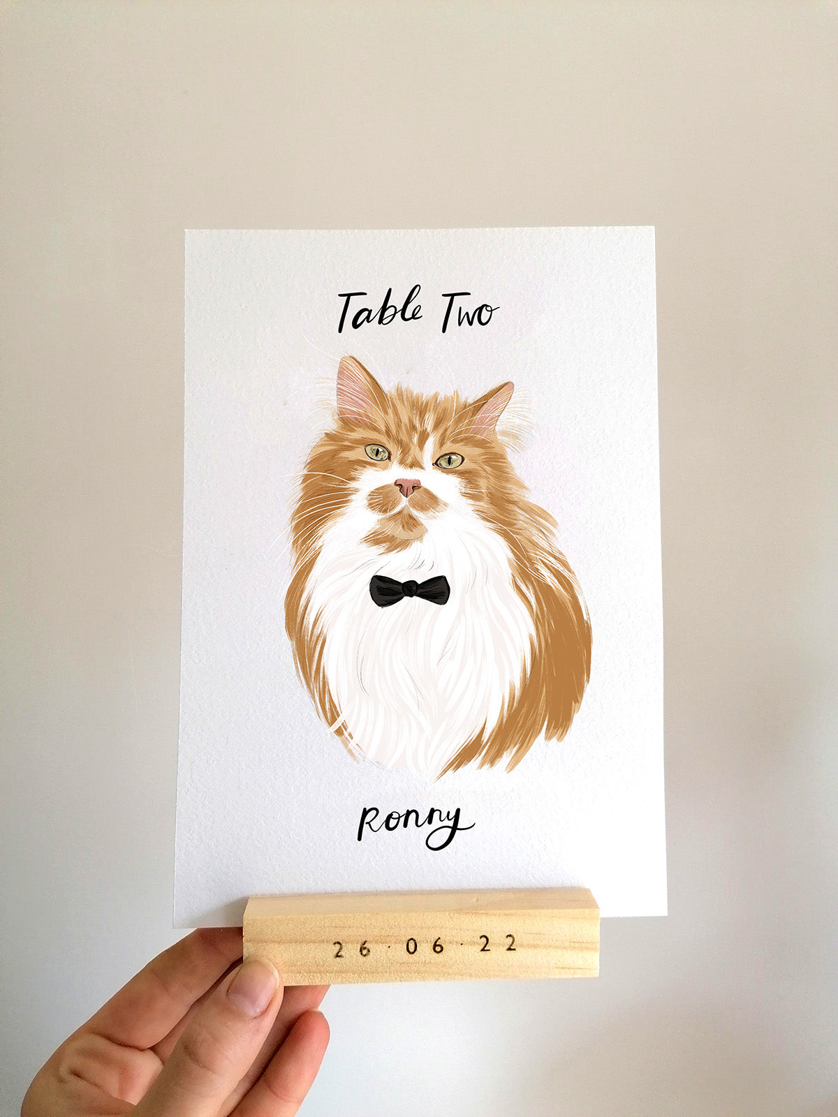 Pet Portrait Table Numbers
