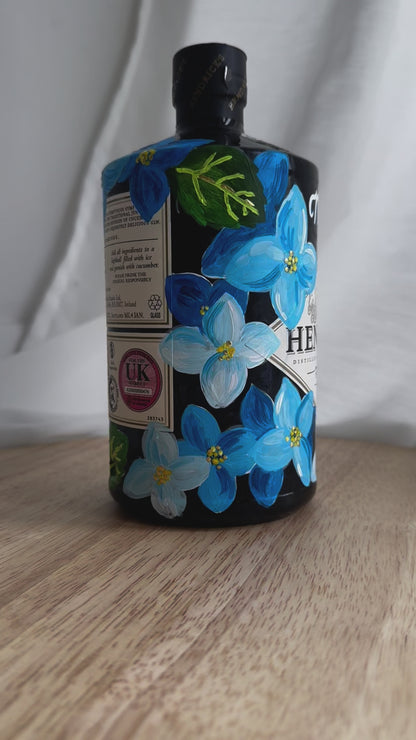 Hydrangea Hand Painted Occasion Bottle